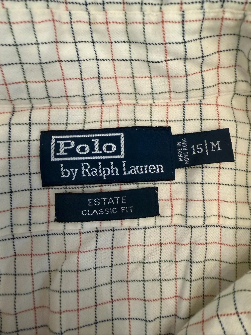 Polo Ralph Lauren Men’s Medium Estate Classic Fit Plaid Button Down Shirt